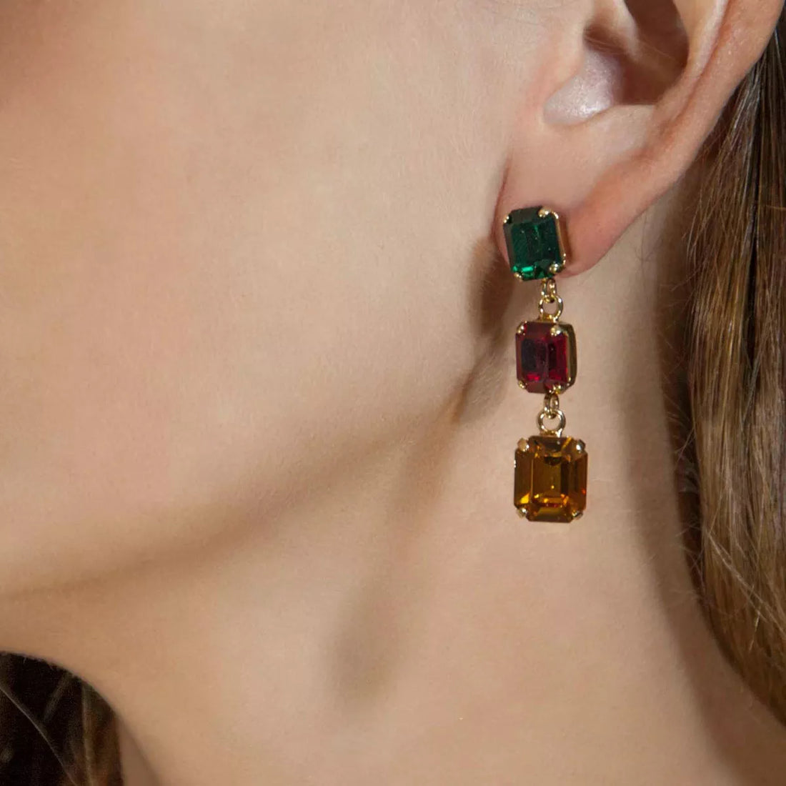 Orecchini pendenti con cristalli Swarovski