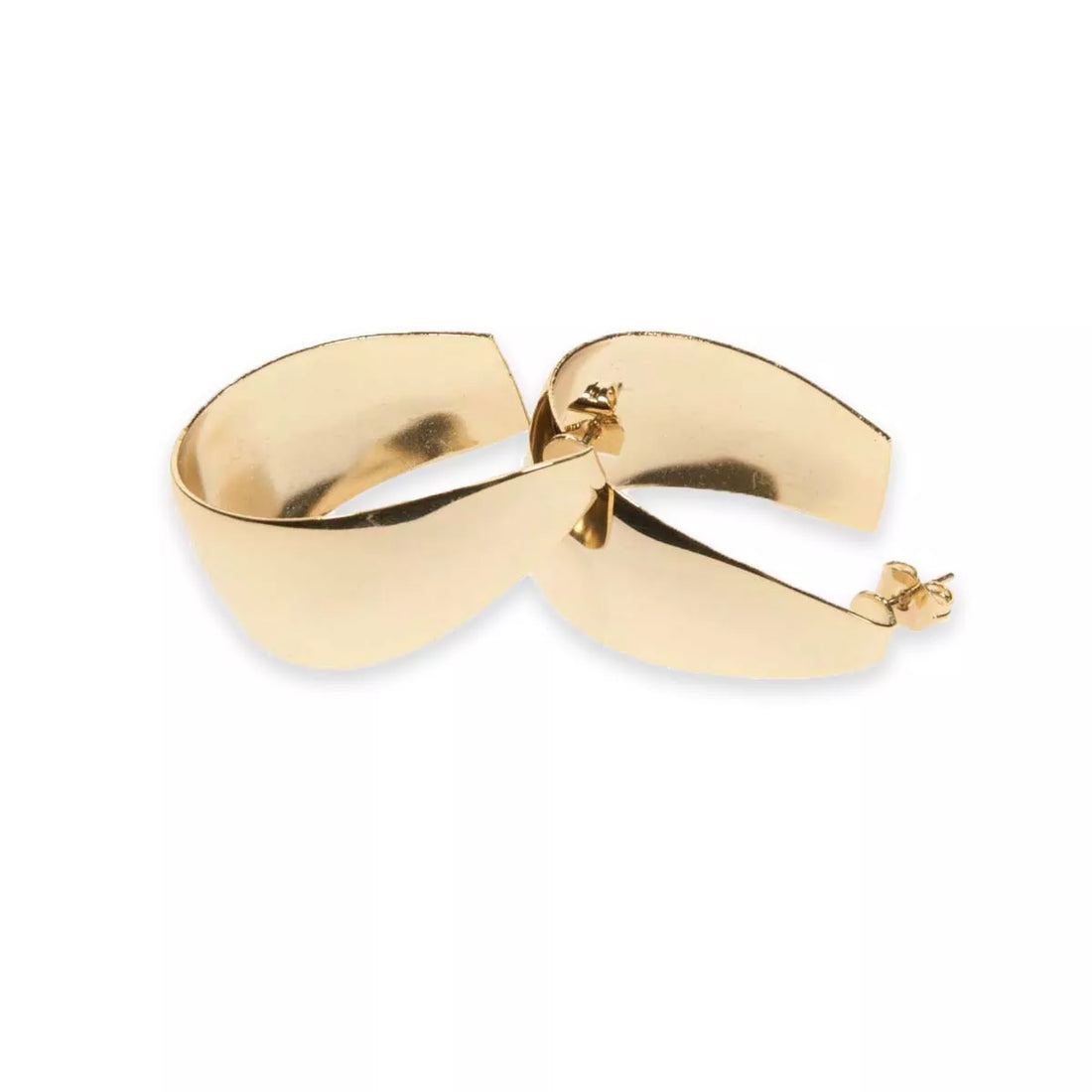 Smooth hoop earrings