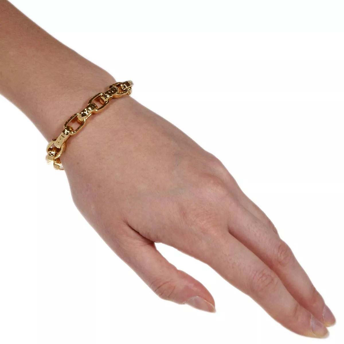 Bracciale di catena martellata