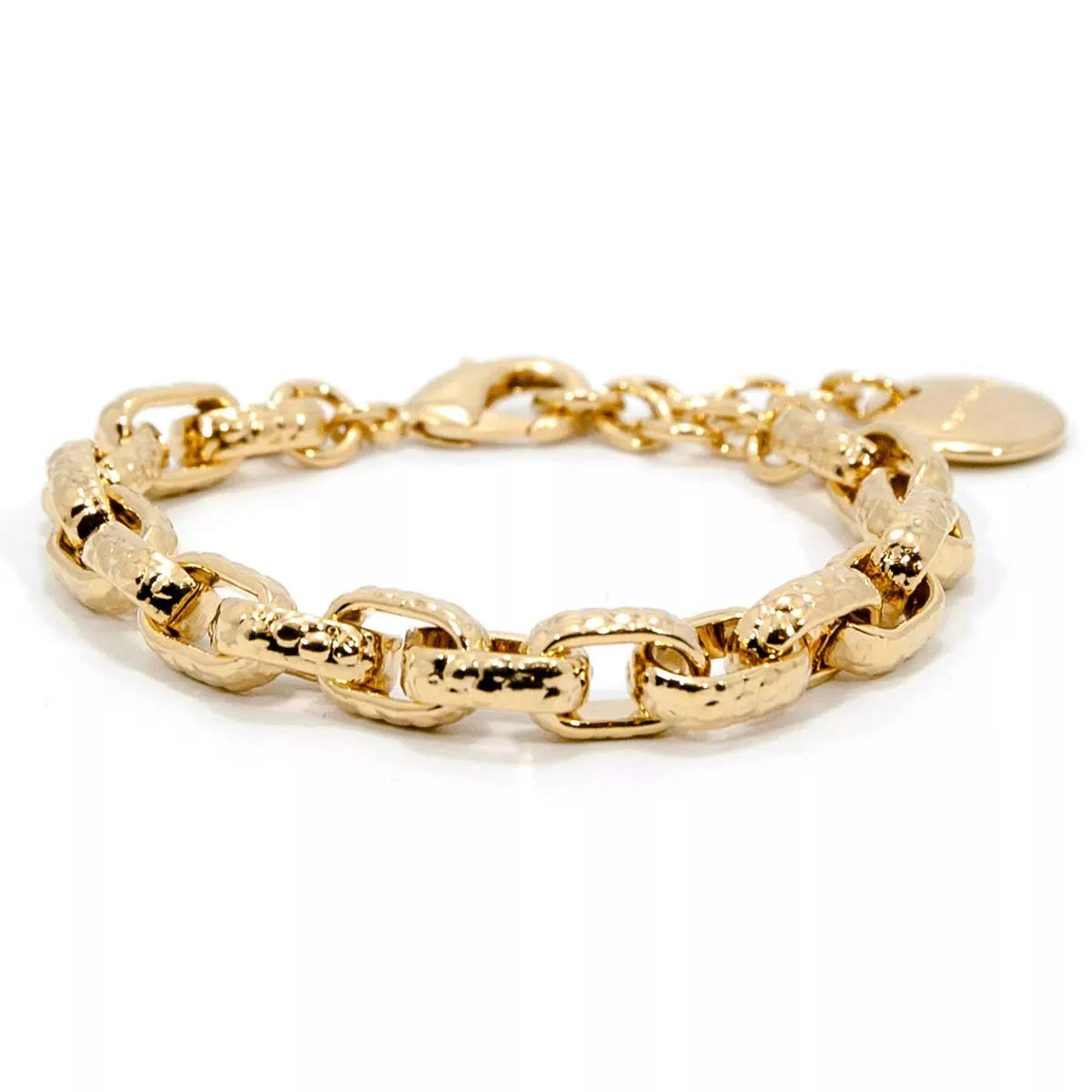 Bracciale di catena martellata