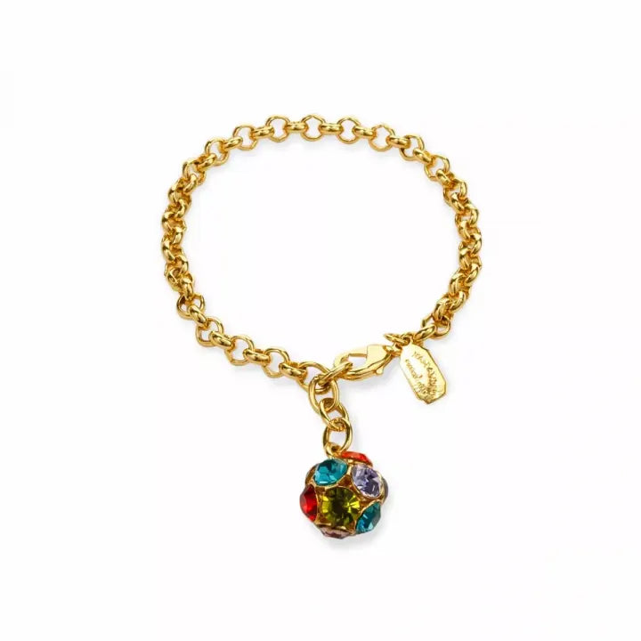 Bracciale con sfera di cristalli