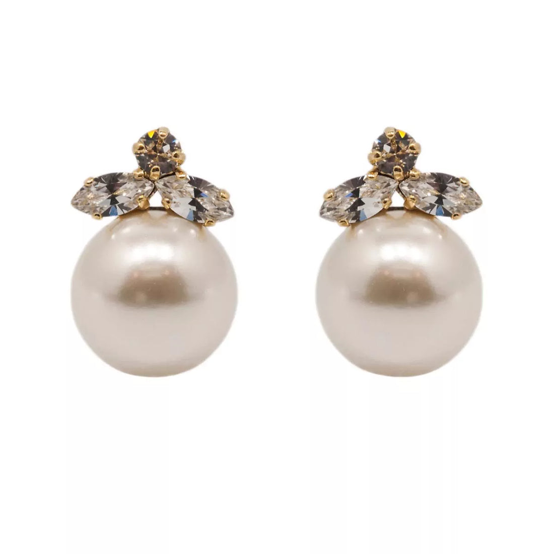 Orecchini di perle e cristalli