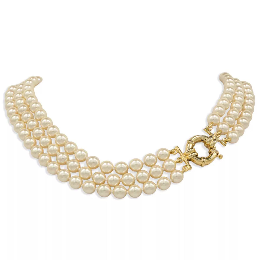 3 strand pearl choker