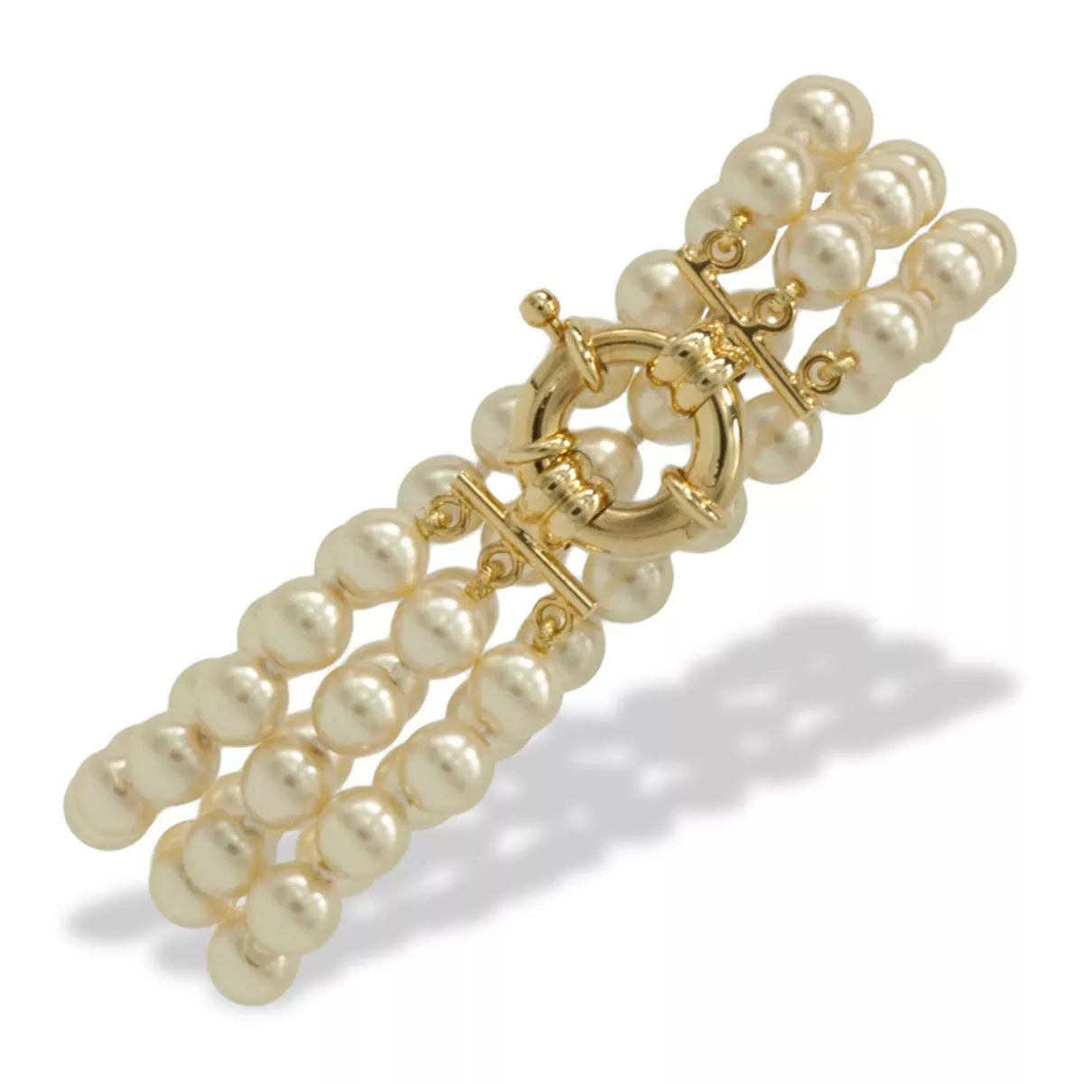 Bracciale di perle a 3 fili